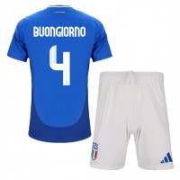 Maglie da calcio Italia Alessandro Buongiorno #4 Prima Maglia Bambino Europei 2024 Manica Corta (+ Pantaloni corti)